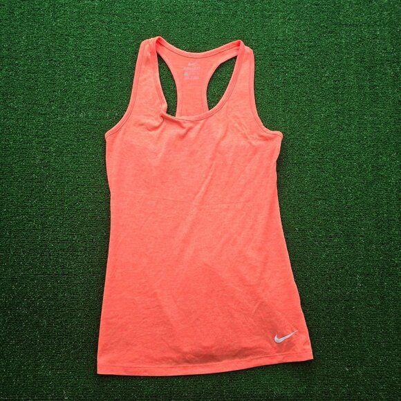Nike Tops - Nike Womens Tank Top XS Orange Sleeveless Dri-Fit Activewear Yoga Running‎ Gym
